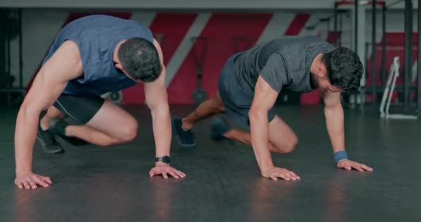 Teamwork Personal Trainer Und Fitness Mit Menschen Fitnessstudio Für Sport — Stockvideo