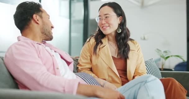 Romper Reír Gente Negocios Comunicación Trabajo Feliz Divertida Conversación Sonrisa — Vídeo de stock