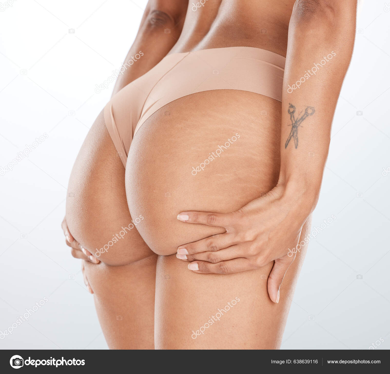 Model Underwear Hands Lifting Butt Bum Surgery Cellulite Goal Stretch Stock  Photo by ©PeopleImages.com 638639116