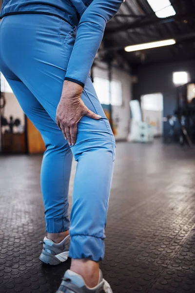 Leg Injury Accident Pain Gym Workout Training Sport Exercise Bruise — Stockfoto