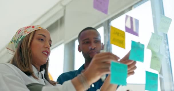 Planning Teamwork Black People Tablet Digital Strategy Workflow Schedule Management — Stockvideo