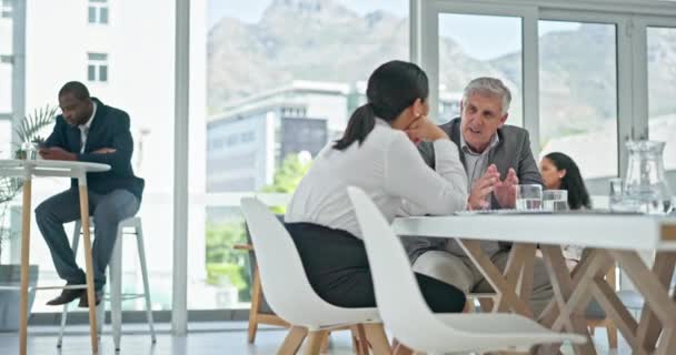 Interview Recruitment Corporate Meeting Executive Business Woman Talking Job Join — Vídeo de Stock