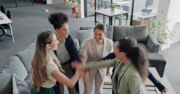 Teamwork Partnership Hands Business People Support Collaboration Trust Mission Office — Vídeos de Stock