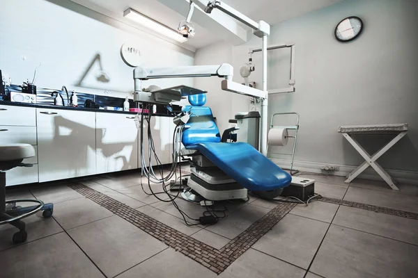 High end dental care with high end tech. .Shot of an empty modern dentists office