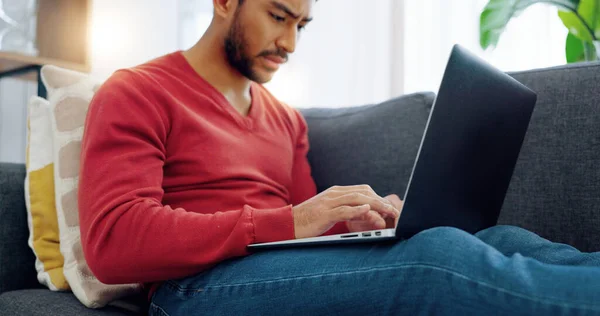 Stress Anxiety Asian Man Laptop Finance Management Savings Budget Insurance — Stock Photo, Image