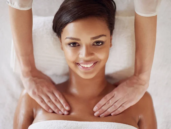 Today Being Pampered Beautiful Young Woman Beauty Spa — Stock Photo, Image
