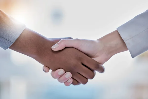 Empresários Diversidade Aperto Mão Parceria B2B Acordo Para Acordo Unidade — Fotografia de Stock