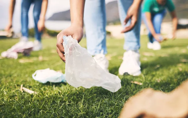 Plastiktüten Recycling Und Gemeinnützige Projekte Mit Jugendlichen Die Müll Und — Stockfoto