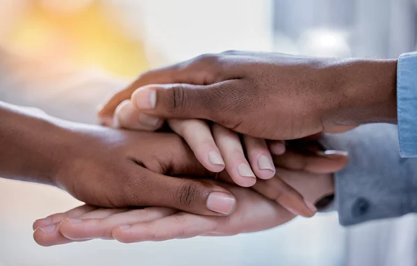 Business People Diversity Hands Together Trust Partnership Collaboration Office Group — Stock Photo, Image