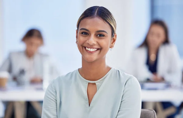 Business, portrait and black woman with smile, office and confidence with leadership skills, success and promotion. Face, African American female leader and manager with happiness and achievement.