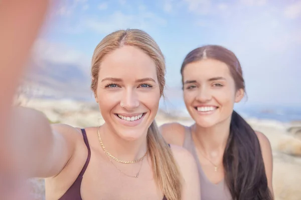 Selfie Fitness Portret Van Vrouwen Natuur Voor Fitness Training Binding — Stockfoto