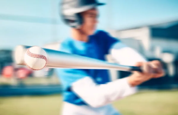 Бейсбол Гра Людина Тренуванням Швидкістю Зовнішнім Виглядом Фізичних Вправ Розмитих — стокове фото