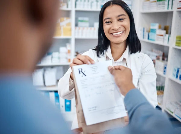 Vásárlási Utasítás Gyógyszertár Ügyfél Vásárolni Vényköteles Tabletták Orvosi Kiegészítők Vagy — Stock Fotó