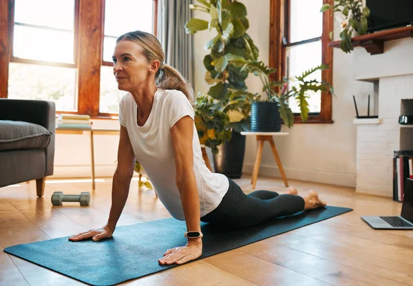 Yoga Fitness Exercício Feminino Treinamento Treino Para Bem Estar Relaxamento — Fotografia de Stock
