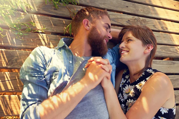 Nous Avons Trouvé Notre Bonheur Pour Toujours Jeune Couple Affectueux — Photo