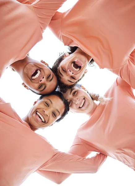Счастливы Окружены Изображены Женщины Снизу Разнообразием Единством Общностью Счастье Улыбка — стоковое фото