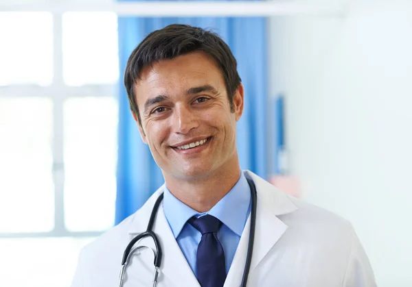Hes Got Face You Can Trust Portrait Handsome Young Doctor — Stock Photo, Image