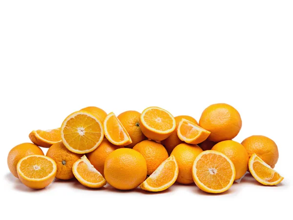 Ils Sont Juteux Plan Studio Une Pile Oranges Juteuses Sur — Photo