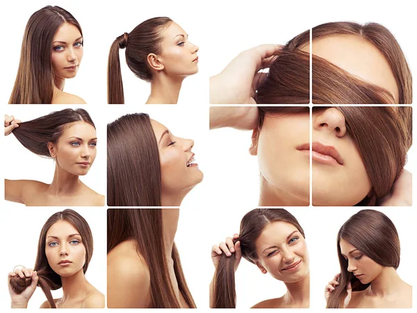 这一切都与护发有关 各种护发图像的组合镜头 — 图库照片