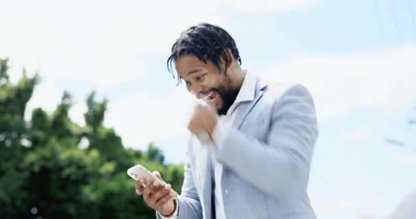 Telefon Başarı Adamı Kentsel Geçmişinde Olumlu Metin Mesaj Posta Olan — Stok video