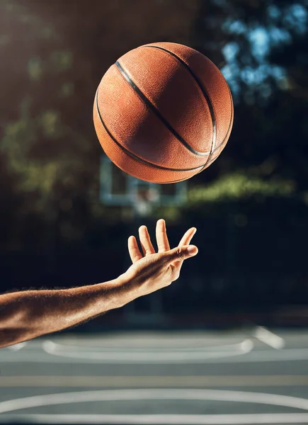 Kosárlabda Pálya Kéz Vagy Labda Textúra Fitness Edzés Vagy Gyakorlat — Stock Fotó