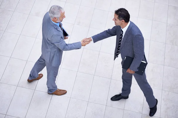 Start Great Working Relationship Budsiness People Shaking Hands — Stok fotoğraf