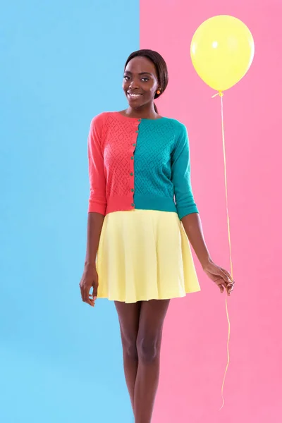 Live Life Full Color Studio Shot Stylish Young Woman Holding — Stock Photo, Image