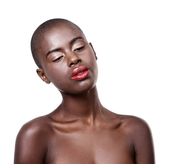 Hon Lät Hymnotisören Över Studio Skott Vacker Ung Afrikansk Kvinna — Stockfoto