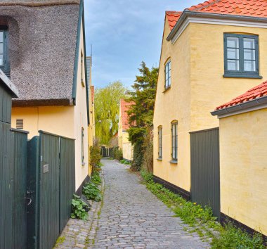 Dragor 'un tarihi mimarisi. Danimarka 'nın tarihi Dragoer, Kopenhag kentindeki eski evler