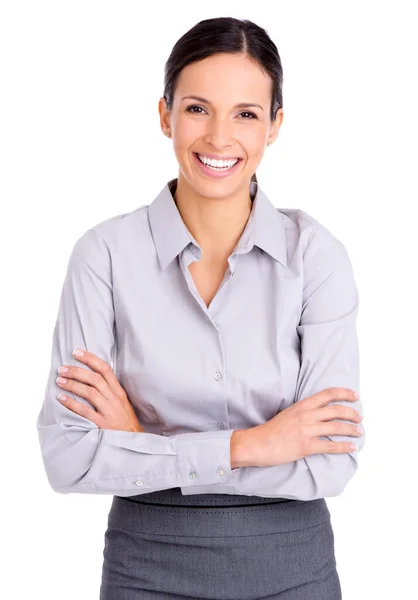 Nothing Stand Way Her Success Studio Portrait Attractive Young Businesswoman — Stock Photo, Image
