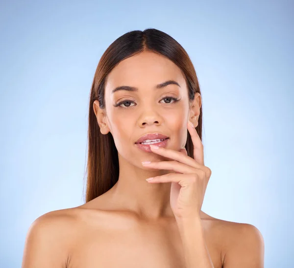 Cuidados Com Pele Dermatologia Retrato Beleza Mulher Com Pele Lisa — Fotografia de Stock