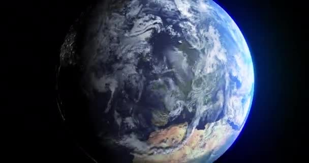 Universum Zonnestelsel Zoom Van Aarde Ruimte Voor Satelliet Netwerk Atmosferische — Stockvideo