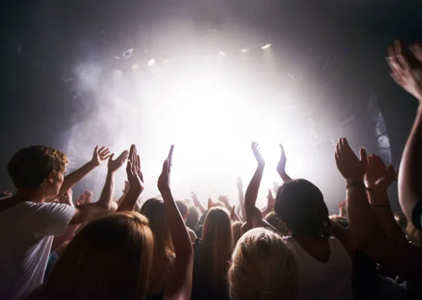 Konzert Live Musik Und Menschen Die Auf Einer Veranstaltung Party — Stockfoto