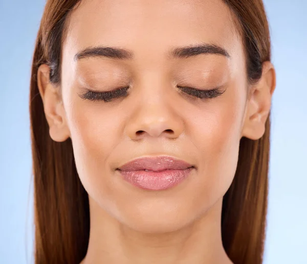 Face Beauty Skin Woman Closeup Lashes Microblading Lip Care Studio — Stock Photo, Image