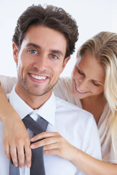 Its Just You Happily Married Couple Home — Stock Photo, Image