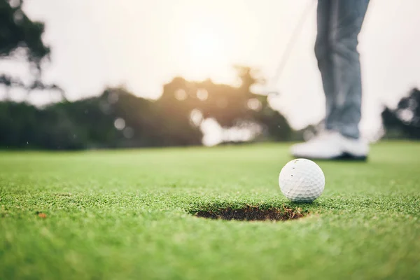 Spor Golf Topu Golf Sahası Müsabaka Turnuva Antrenman Için Pratik — Stok fotoğraf