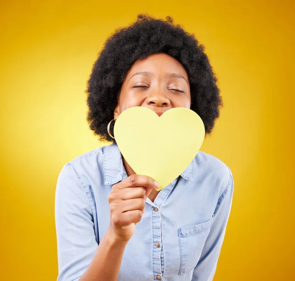 Papír Szív Boldog Fekete Stúdióban Romantika Pozitív Érzelem Boldogság Szerelem — Stock Fotó