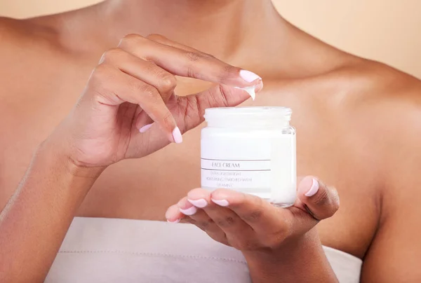 Hands Skincare Woman Cream Product Beauty Wellness Isolated Studio Background — Stock Photo, Image