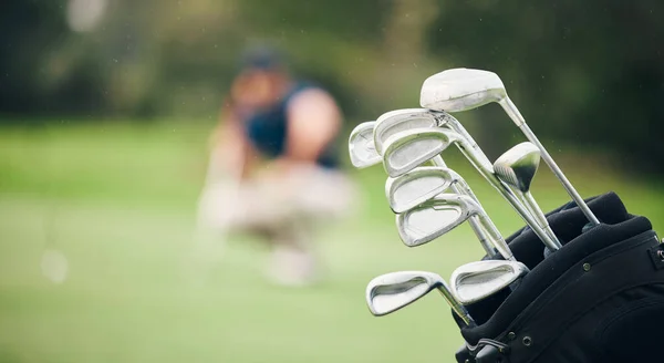 Golf Sport Och Golfklubb Väska Kurs För Spel Träning Och — Stockfoto