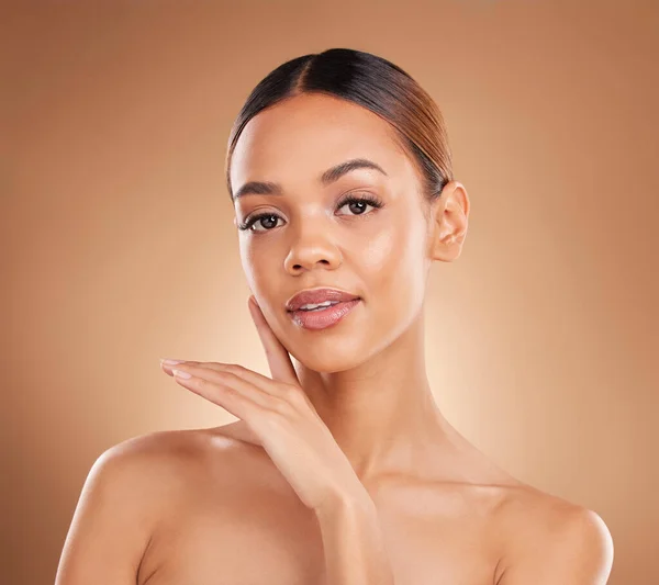 Retrato Pele Beleza Natural Mulher Com Pele Macia Face Dermatologia — Fotografia de Stock