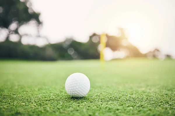 Esportes Bola Golfe Prática Gramado Claro Para Jogo Competição Torneio — Fotografia de Stock