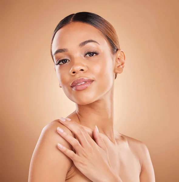 Schönheit Porträt Und Ein Frauengesicht Mit Hautpflege Leuchten Und Glänzen — Stockfoto