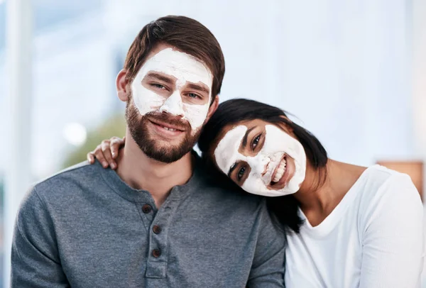 Two Things Make You Glow Love Flawless Skin Young Couple — Stock Photo, Image