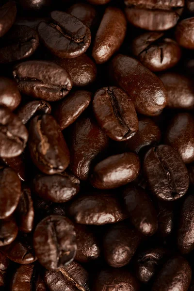 咖啡豆富含强大的抗氧化剂 咖啡豆的闭塞镜头 — 图库照片