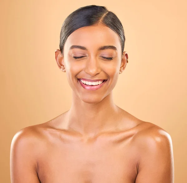 Schoonheid Gezicht Glimlach Van Vrouw Studio Voor Huidverzorging Cosmetica Dermatologie — Stockfoto