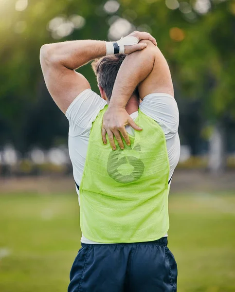 Sırt Vücut Geliştirme Esneme Antrenman Dışarıda Egzersiz Sağlık Için Spor — Stok fotoğraf