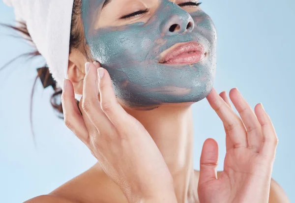 Charcoal Face Mask Healthy Skincare Wellness Facial Skin Beauty Product — Φωτογραφία Αρχείου