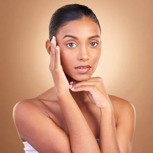 Skincare Saúde Beleza Natural Retrato Mulher Estúdio Bem Estar Dermatologia — Fotografia de Stock