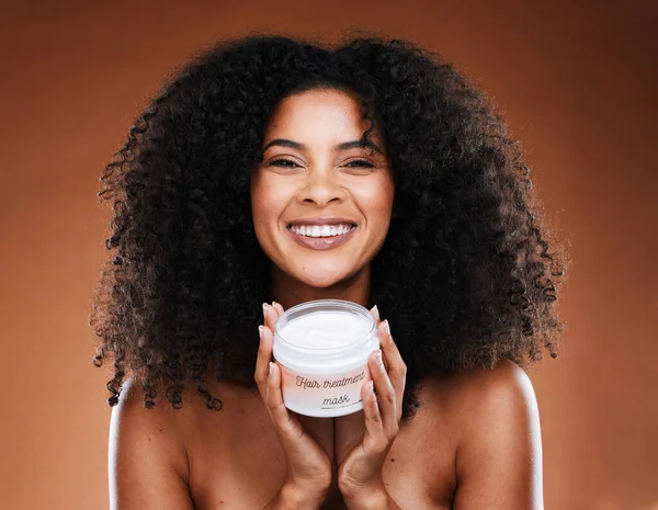 Cosmetica Crème Zwarte Vrouw Met Haar Gezichtsmasker Natuurlijke Schoonheid Met — Stockfoto