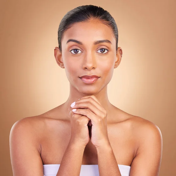 Skincare Spa Szépség Női Portré Egy Stúdióban Wellness Bőrgyógyászat Kozmetikumok — Stock Fotó